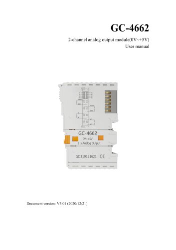 GC-4662-2 Channel Analog Output Module (0V~+5V)