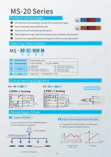 chengdi pressure switch MS20 series Ultra thin pressure switch