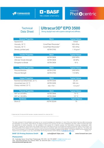 Ultracur3D® EPD 3500