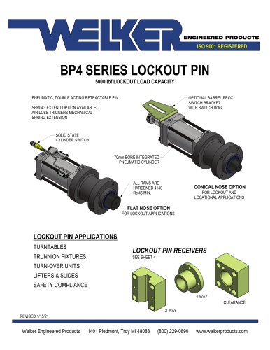 BP4 SERIES LOCKOUT PIN