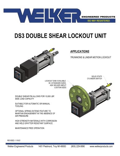 DS3 DOUBLE SHEAR LOCKOUT UNIT