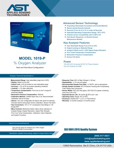 MODEL1019-P-Datasheet