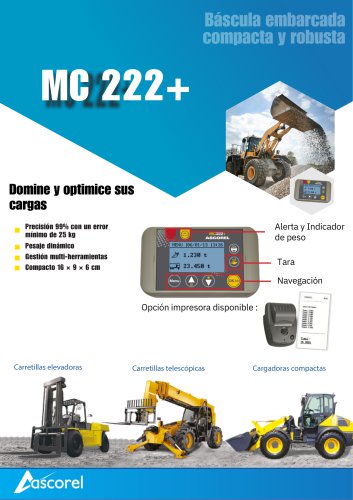 MC 222+ Bascula embarcada compacta y robusta para Carretillas