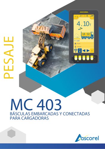 MC 403 BASCULA EMBARCADA Y CONECTADA PARA CARGADORA