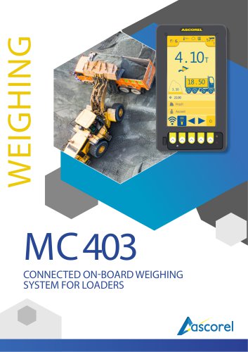 MC 403 CONNECTED ON-BOARD WEIGHING SYSTEM FOR LOADERS