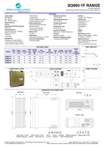 SQ960-1F RANGE