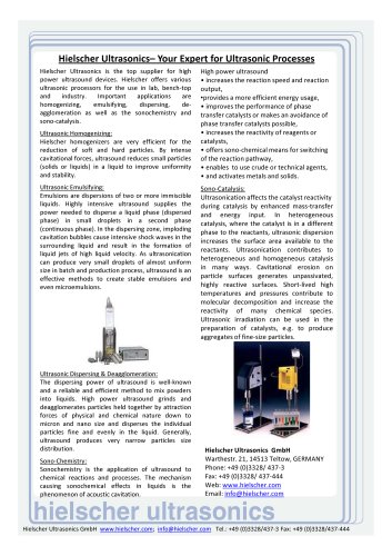 Ultrasonic Applications