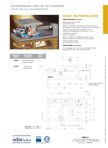 LOAD CELLS ACCESSORIES SLF20/SLX20