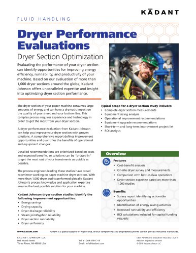 Dryer Performance Evaluations