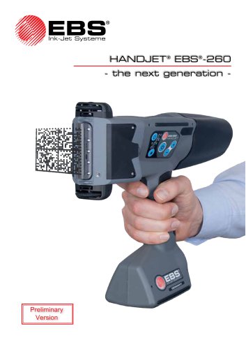 HANDJET EBS-260 - the next generation of large character coding