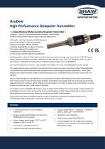 AcuDew Dewpoint Transmitter Specification Sheet