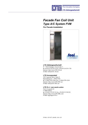 Facade fancoil unit FVM