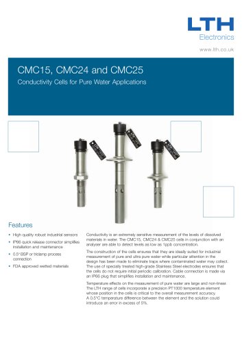 CMC15,CMC24 & CMC25    Conductivity & Resistivity Pure water cells