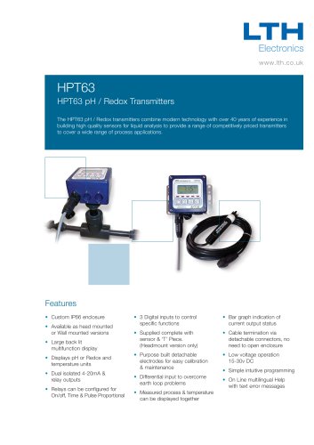 HPT63 pH / Redox Transmitter