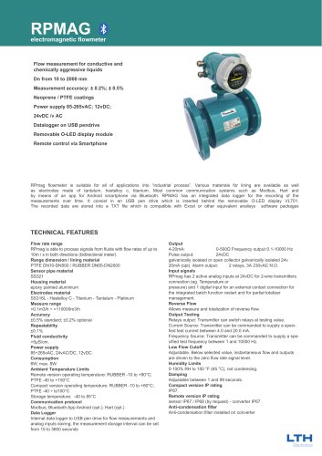 RPmag Electromagnetic Flowmeter