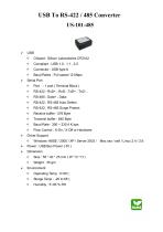 USB - RS422/485 Converter