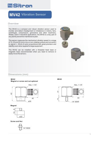 MV42 V ibration Sensor