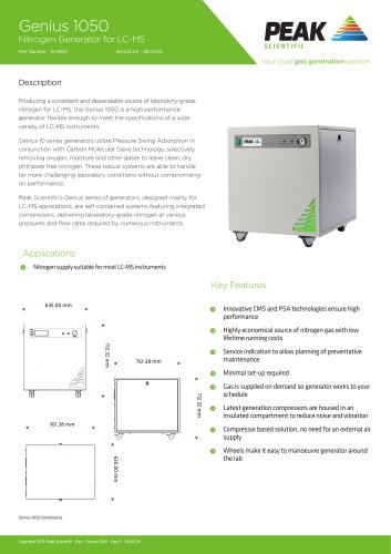 Genius 1050 Nitrogen Generator for LC-MS