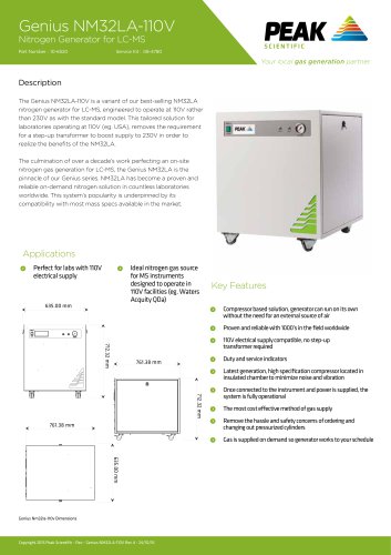 Genius NM32LA-110V - LC-MS nitrogen generator