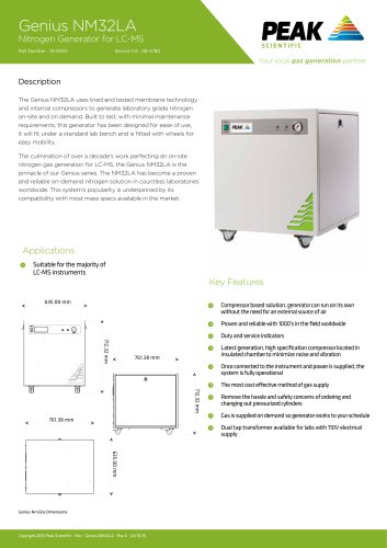 Genius NM32LA - Nitrogen gas generator for LC-MS