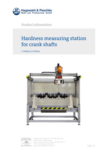 Rockwell hardness tester for crank shafts