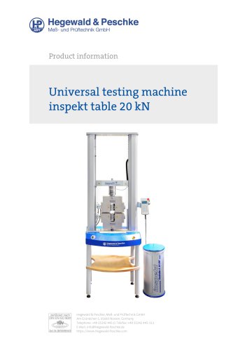 Universal testing machine inspekt table 20 kN