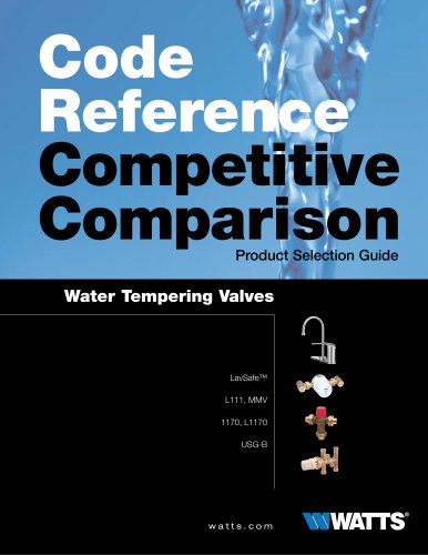 WaterTempering Valves Product Selection Guide