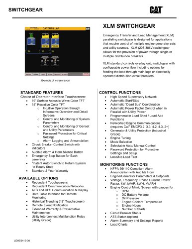 Cat XLM Switchgear