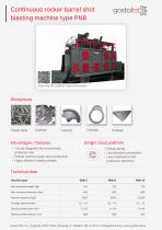 Continuous rocker barrel shot blasting machine type PNB