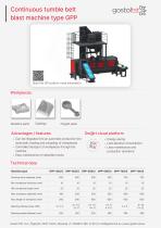 Continuous tumble belt blast machine type GPP