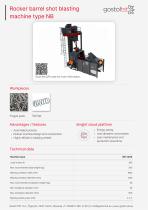 Rocker barrel shot blasting machine type NB