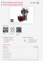 Shot blasting machine with rotating barrel type HR-1B