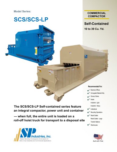 SCS Series Self-Contained Commercial Compactor Systems for Wet Waste