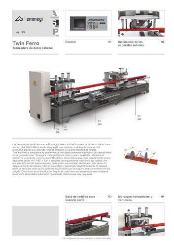 Twin Ferro Tronzadora de doble cabezal