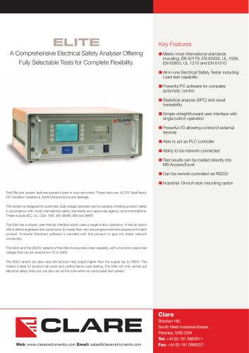 Clare Elite Datasheet