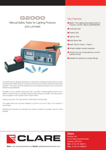 Clare G2000 Datasheet