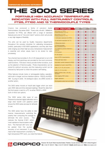 Cropico 3000 Series Datasheet