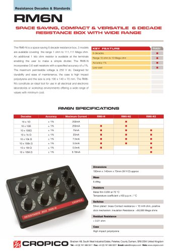 Cropico RM6N Datasheet