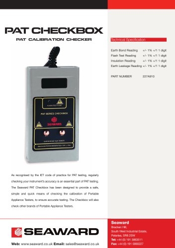 PAT Checkbox Datasheet