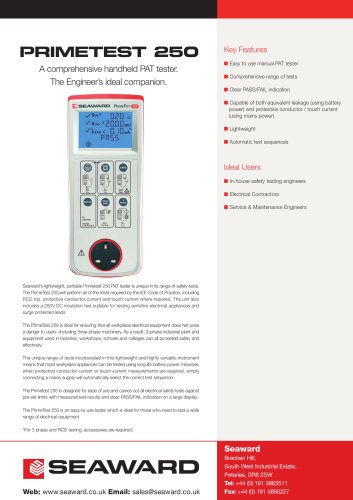 PrimeTest 250 Datasheet