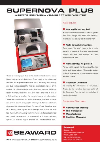 Supernova Plus PAT Tester