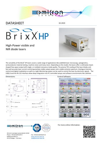 DATASHEET BrixX® HP