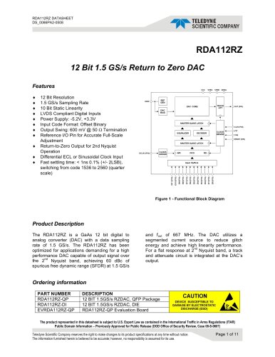 Digital to Analog Converters (DAC)  RDA112RZ