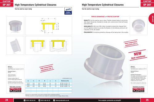 CAPTOP EP 207 High Temperature Cylindrical Closures