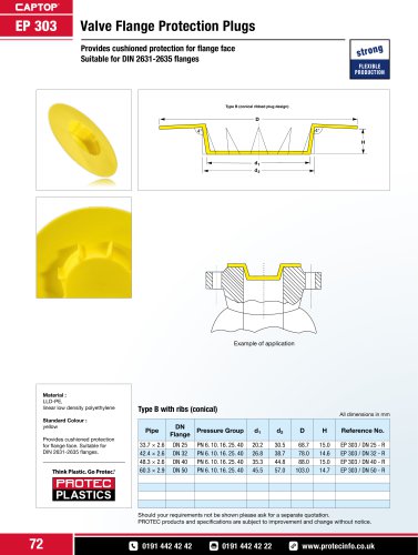 Captop EP 303 Valve flange protection plugs