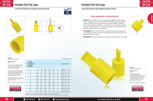 EP 210 Flexible Pull Tab Caps