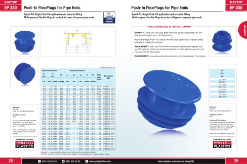 EP 230 Pipe End FlexiPlugs