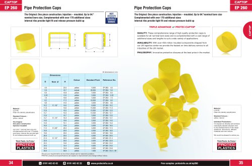 EP 260 Pipe Protection Caps