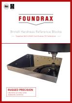 Foundrax UKAS Brinell reference blocks