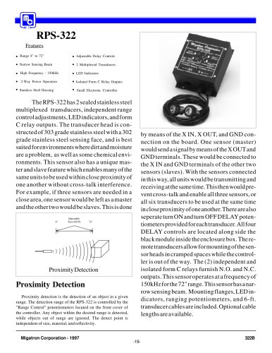 RPS-322 Controller With Remote Sensing Heads